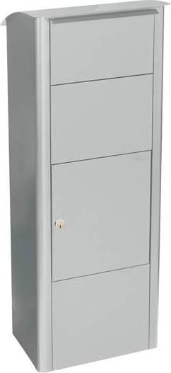 MEFA Beech Parcel Box 457 Ruko Lock - White Aluminium