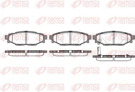 Remsa 1136.01 Brake Pad Set Rear Axle