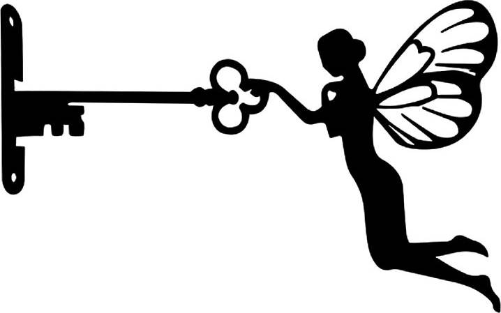MDSRJONE Key Elf Metal Iron Rustic Sitting Fairy Elf Tree