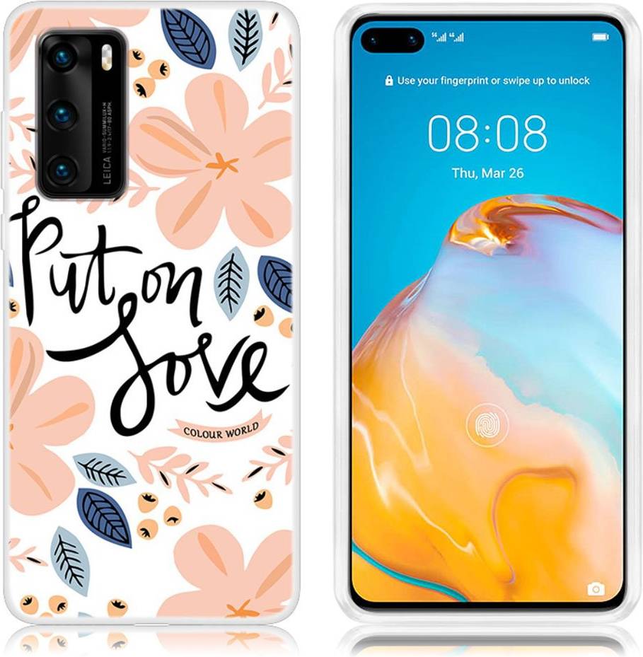 Huawei P40 Case Flower Pattern