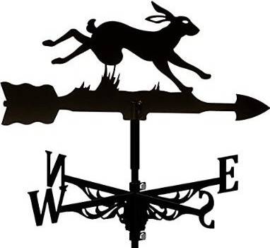 SKESRJTOP Rabbits Metal Weathervane,Witch Iron Weather Vane,Sea Rover