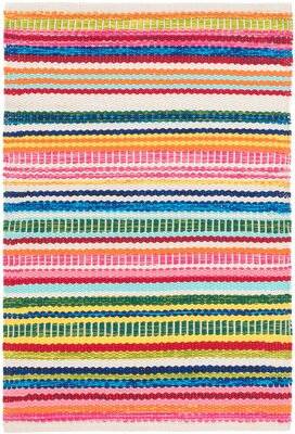 Dash and Albert Rugs Blue/Red Yellow, Multicolor