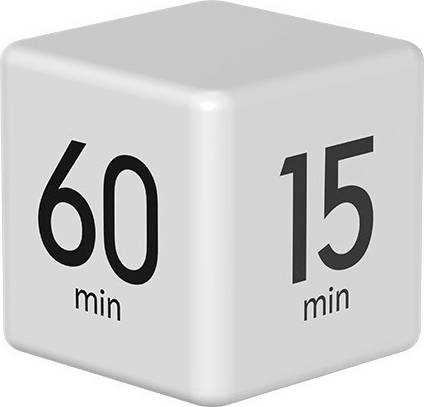 INF LCD Display Cube Induction White Kitchen Timer