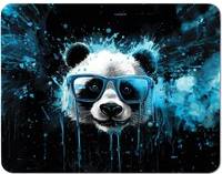 Warren Reed Splashart Panda A Place Mat Multicolour, Blue