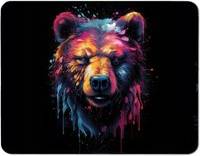 Warren Reed Splashart Bear Place Mat Multicolour, Brown