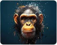 Warren Reed Splashart Realistic Monkey Place Mat Brown, Multicolour, Blue