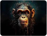 Warren Reed Splashart Monkey Place Mat Black, Multicolour