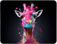 Warren Reed Splashart Giraffe Place Mat Pink