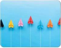 Warren Reed Paper Aeroplanes Place Mat Multicolour, Blue