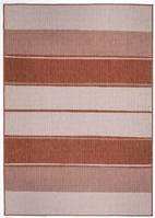 Burnt orange rug THE RUGS Duo Weave Collection Stripes