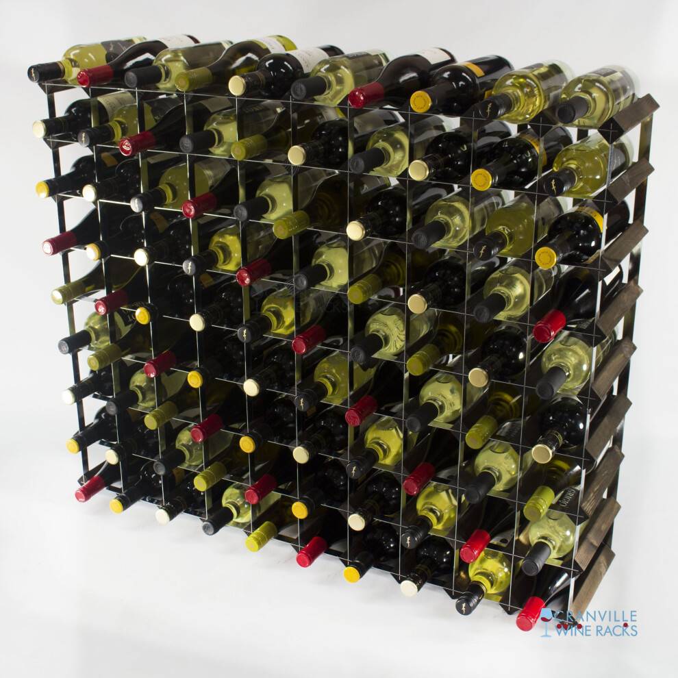 Dark oak wood stain Classic 90 bottle Wine Rack