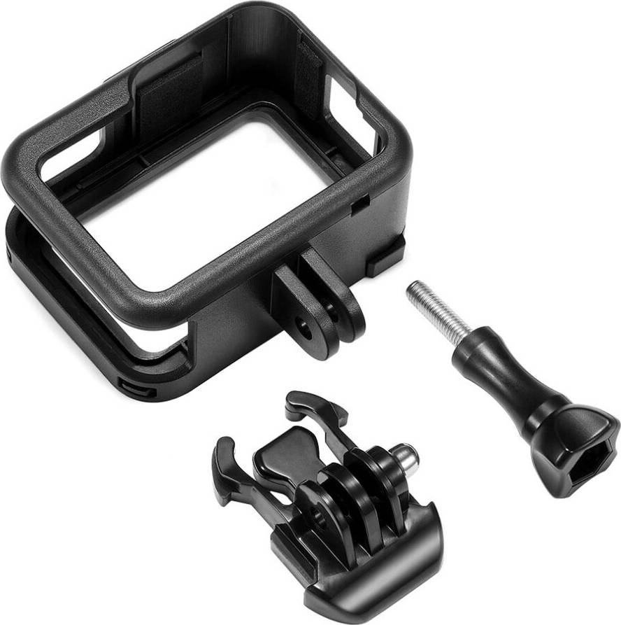 Standard Border ABS Frame Mount Protective Case With Base & Long Screw For GoPro HERO8