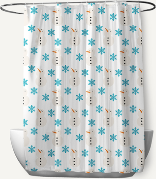 Snow Men In Snowstorm Shower