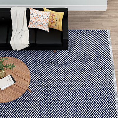 Dash and Albert Rugs 30 Dash Herringbone Blue
