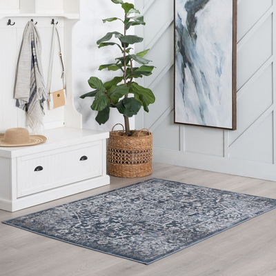 Alise Rugs Linx French Country Medallion Blue