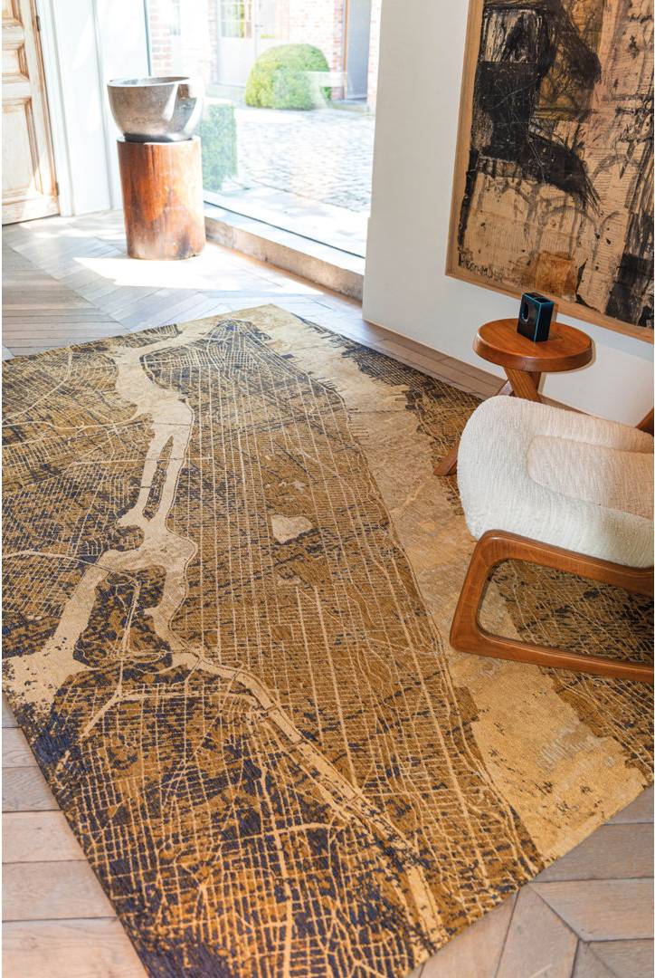 Louis de Poortere Flatweave Rug Gold