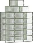 Songmics 12 Set Transparent Green Storage Boxes Shoe Rack