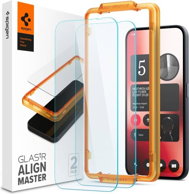 Nothing phone Spigen Nothing Phone 2a AlignMaster GLAS.tR Tempered Glass Screen Protector 2 Pack
