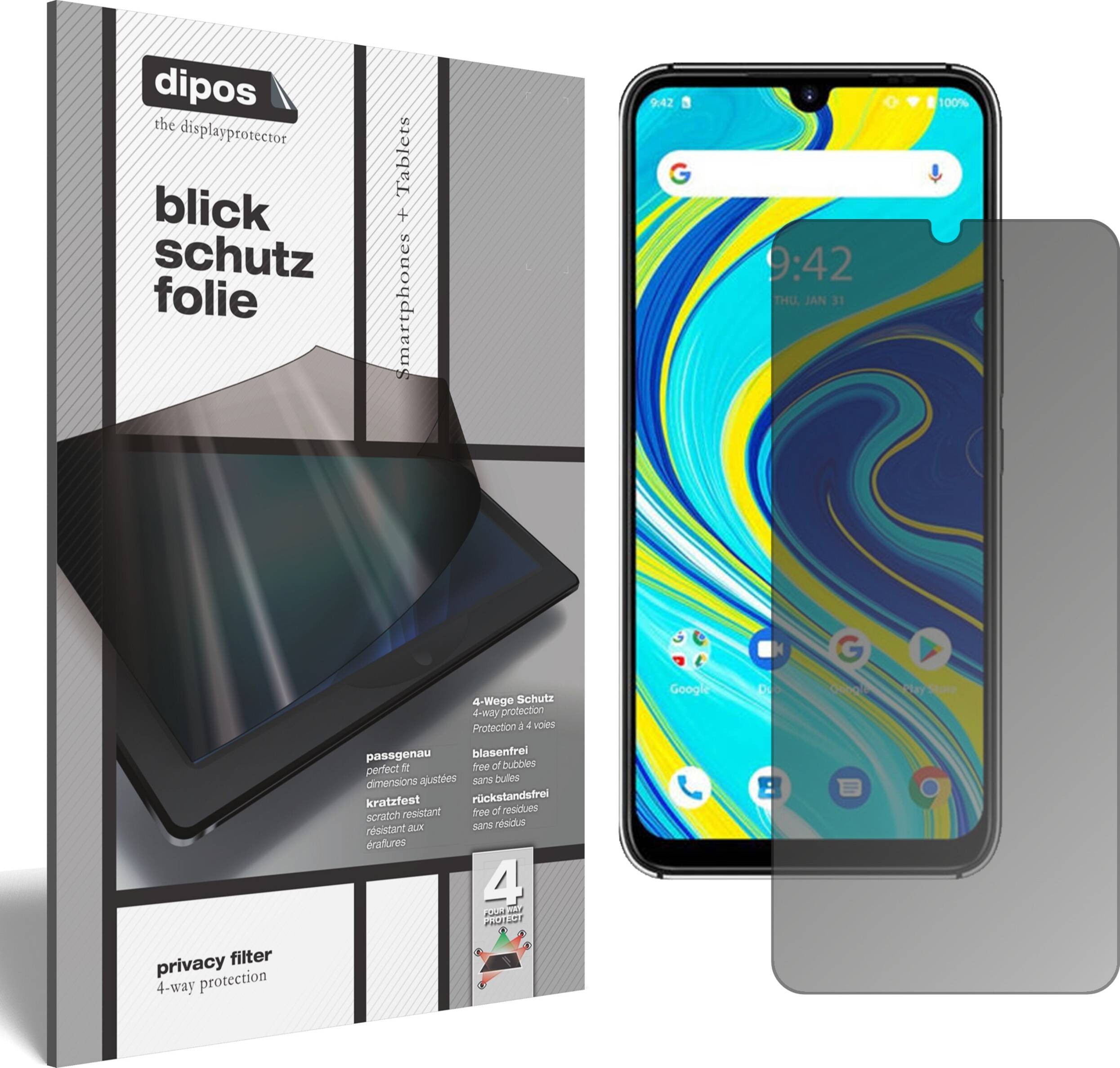 Dipos Umidigi A7 Pro Privacy Filter Screen Protector
