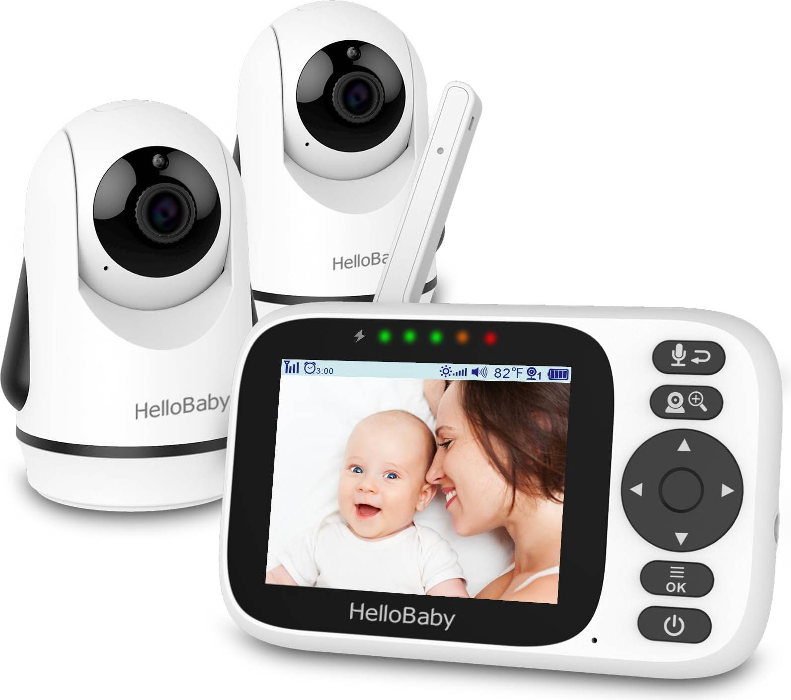 HelloBaby Baby Monitor 3.2 IPS Screen