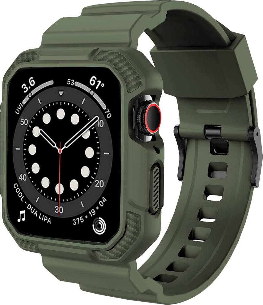 Compatible with Apple Watch Band with Case, Shockproof Rugged Band