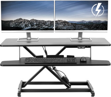 36 inch standing desk Vivo Black Riser Writing Desk
