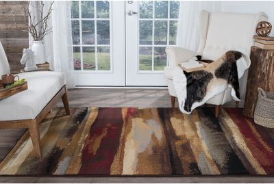 Alise Rugs Flora Transitional Stripe Multicolor 48x72"