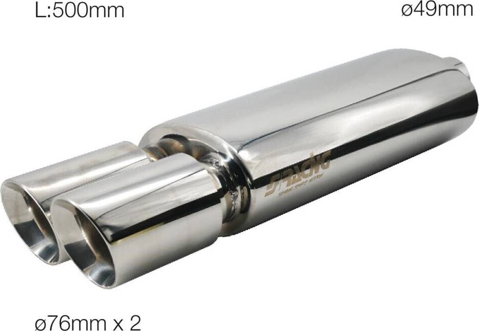 Simoni Racing Double Exhaust Stainless Steel ESR633