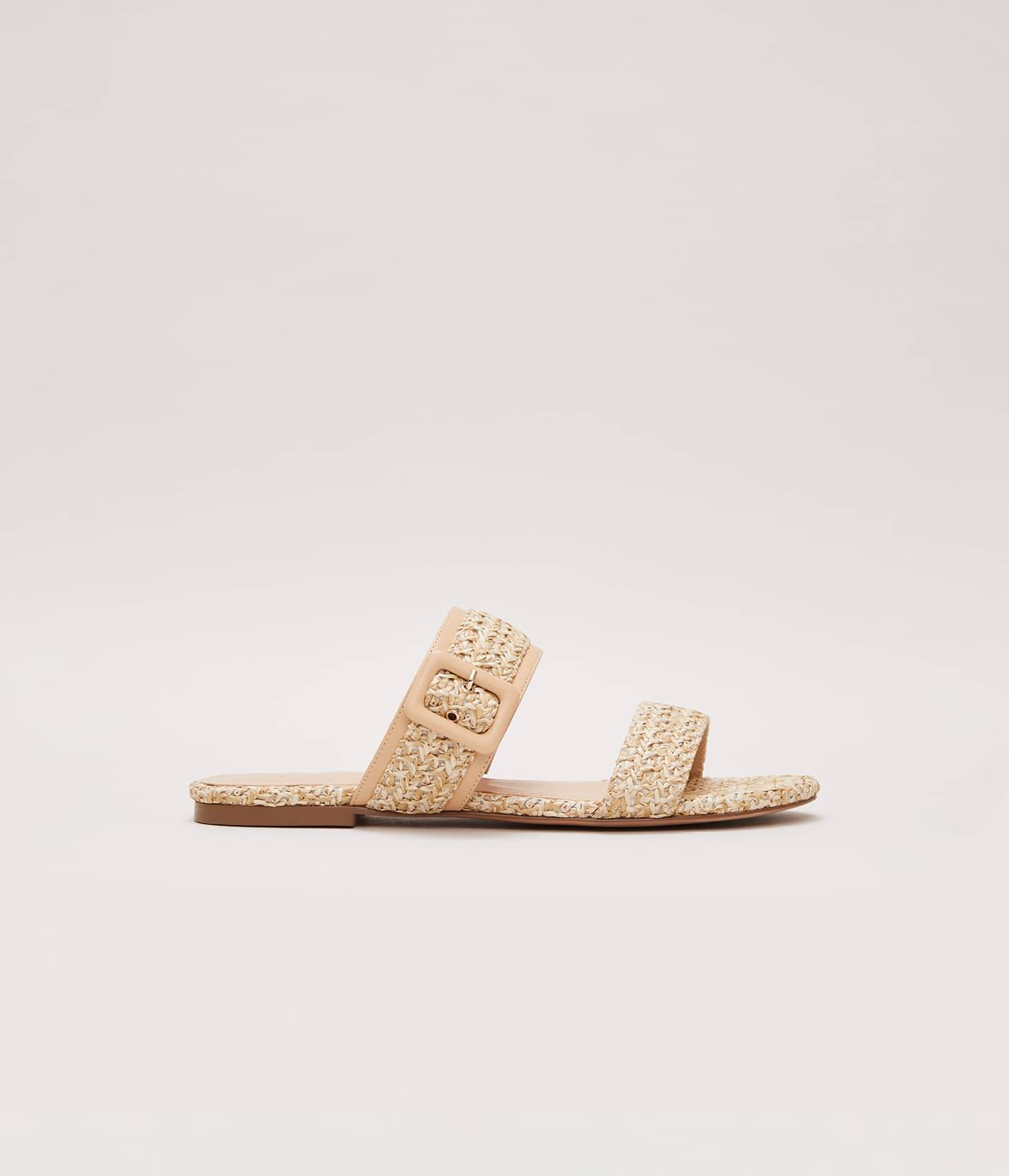Women's Raffia Slider