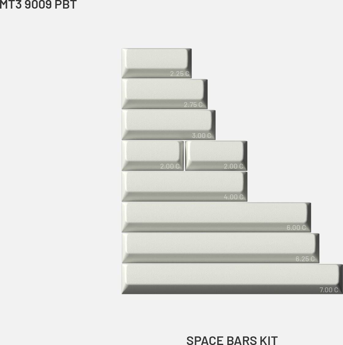 Drop + MiTo MT3 9009 PBT Keycap Set Space Kit