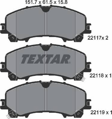 Textar Brake Pad Set