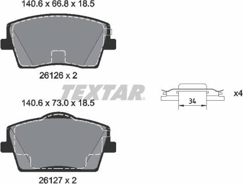 Textar Brake Pad Set