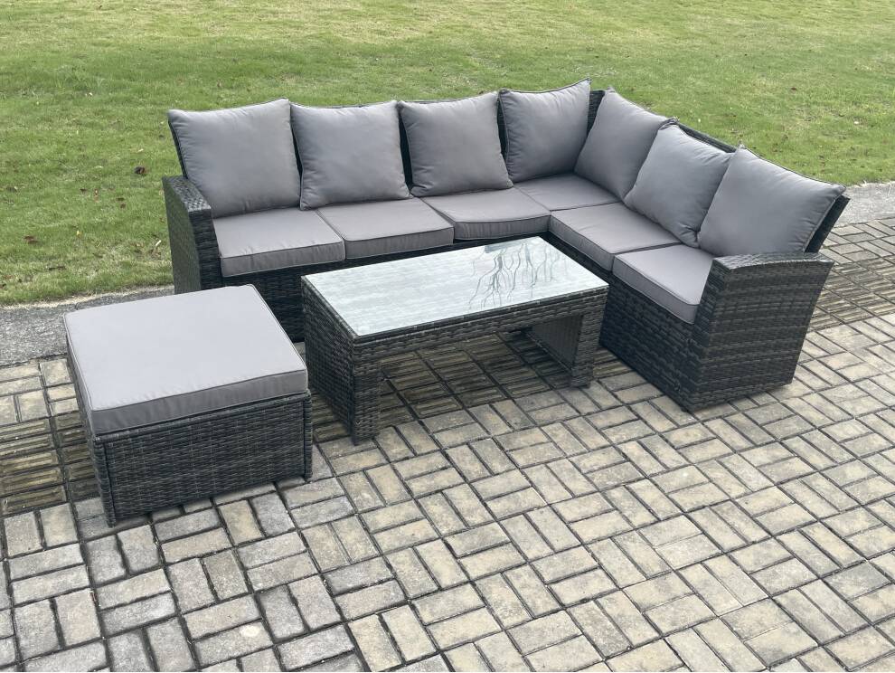 Rattan furniture rattan corner set Fimous Rattan Corner Outdoor Lounge Set