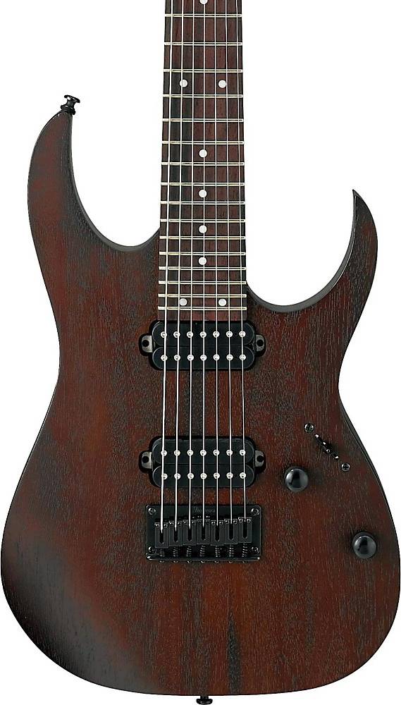 Ibanez Rg Series Rg7421 Fixed Bridge 7-String Electric Guitar Flat Walnut