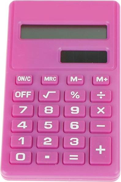 Mini Kalkylator 8 Siffror Solar - Rosa