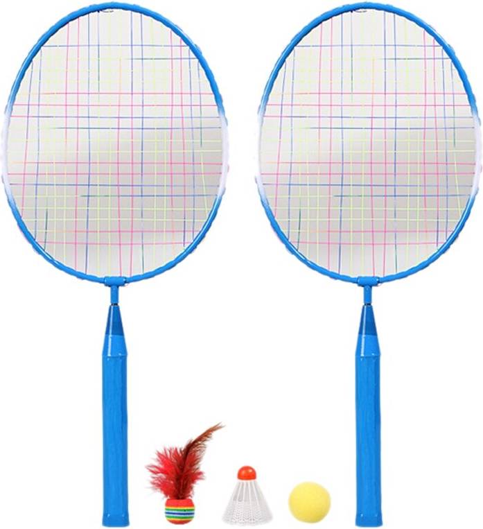Badminton Racket Set 2 Spelare Blå