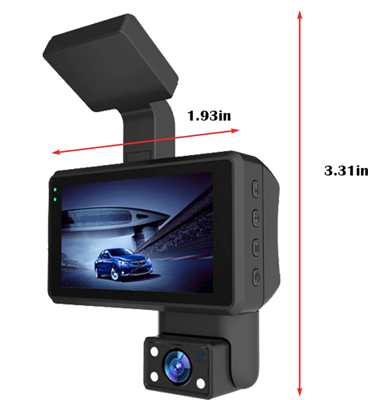 HD Car Dash Camera Car DVR Driving Recorder, 3.0 Loop
