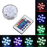 Pssopp 10 LEDs Aquarium Colorful RGB Remote Controll