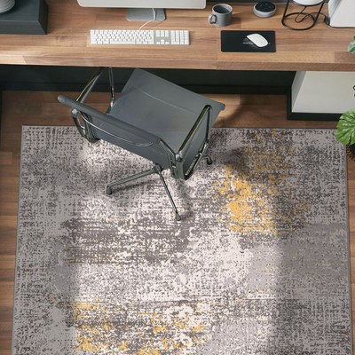 World Rug Gallery Prague Distressed Yellow