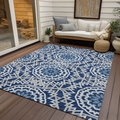 Machine washable rugs Addison Rugs Machine Washable Blue