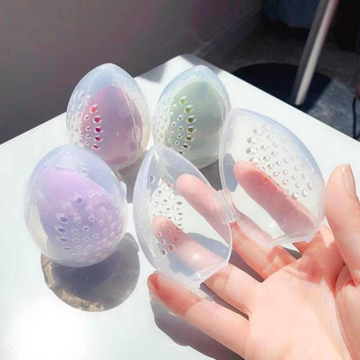 Shein Transparent Makeup Sponge Storage Box