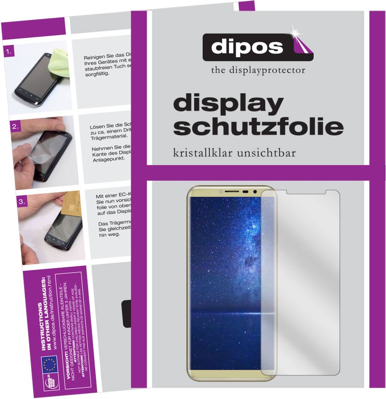 Dipos I 2x Screen Protector compatible with Cubot X18 Protection Films clear