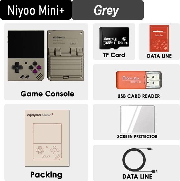 Maxpower Mini Plus Portable Retro Handheld Game Console No Card - Grey