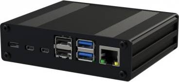 RS Pro Custodia per Raspberry Pi 4 alluminio nero