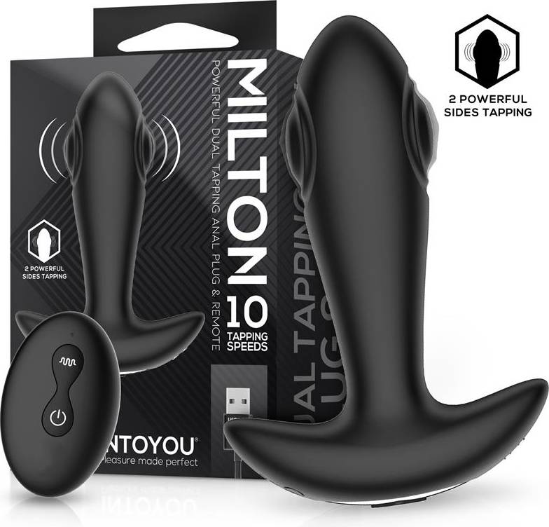 Milton Dual Tapping Anal Plug With Remote