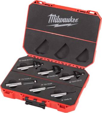 Milwaukee 6 Piece 12mm Router Bit Set