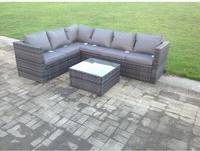 Rattan corner garden sofa Fimous Rattan Corner Mix