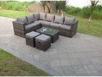 Rattan corner garden sofa Fimous 8 Rattan Corner