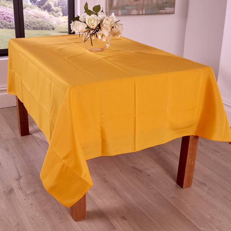 Symple Stuff Polyester 1PC Tablecloth Green, Gold