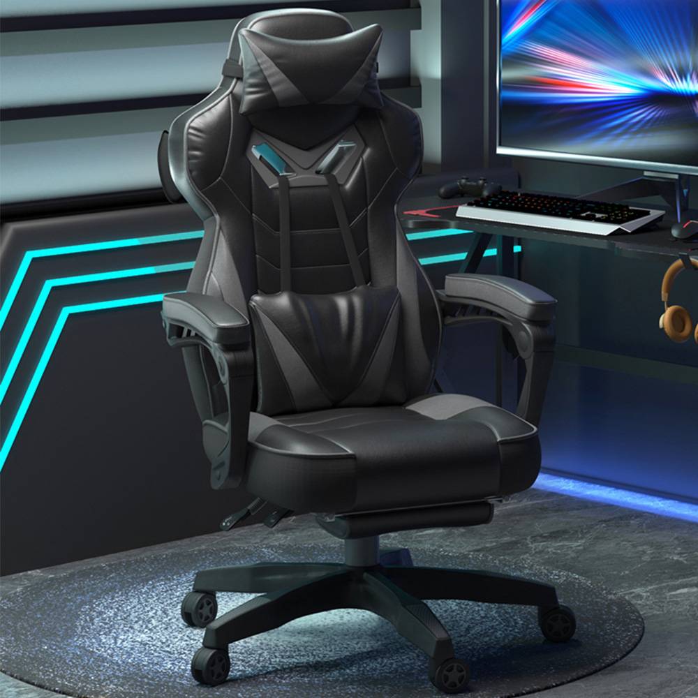 Portland Portland Grey Racing Gaming Chair